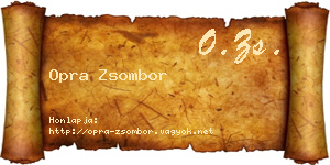 Opra Zsombor névjegykártya